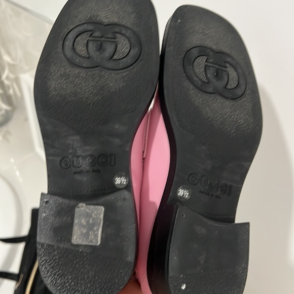 Gucci Interlocking G Leather loafers -sugar pink 391/2 pre own - Picture 9 of 16